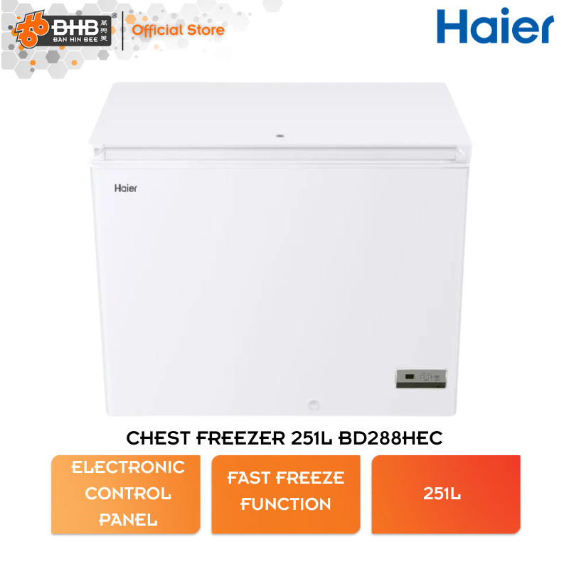 Haier Chest Freezer BD-288HEC 251L Fast Freeze Function BD288HEC Peti ...