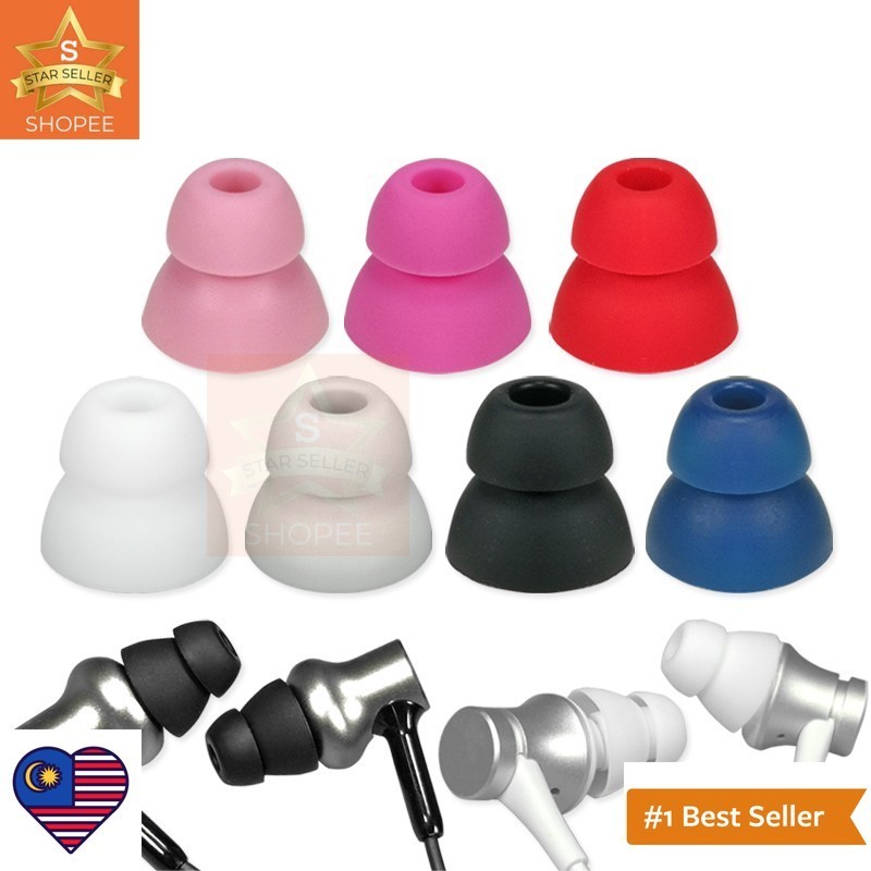18-Pair Silicone Earbud Tips - Replacement Ear Cushions For Most In-Ear Headphones (3.8mm-5.1mm)