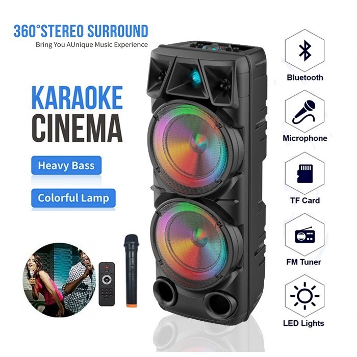 360 Stereo Surround Wireless Bluetooth Power Portable Speaker Subwoofer ...