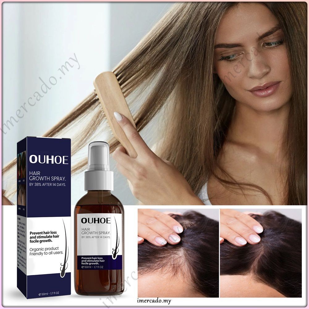 COD Ouhoe Hair Growth Spray Moisturizes Scalp Hair Damaged Strong Hair ...