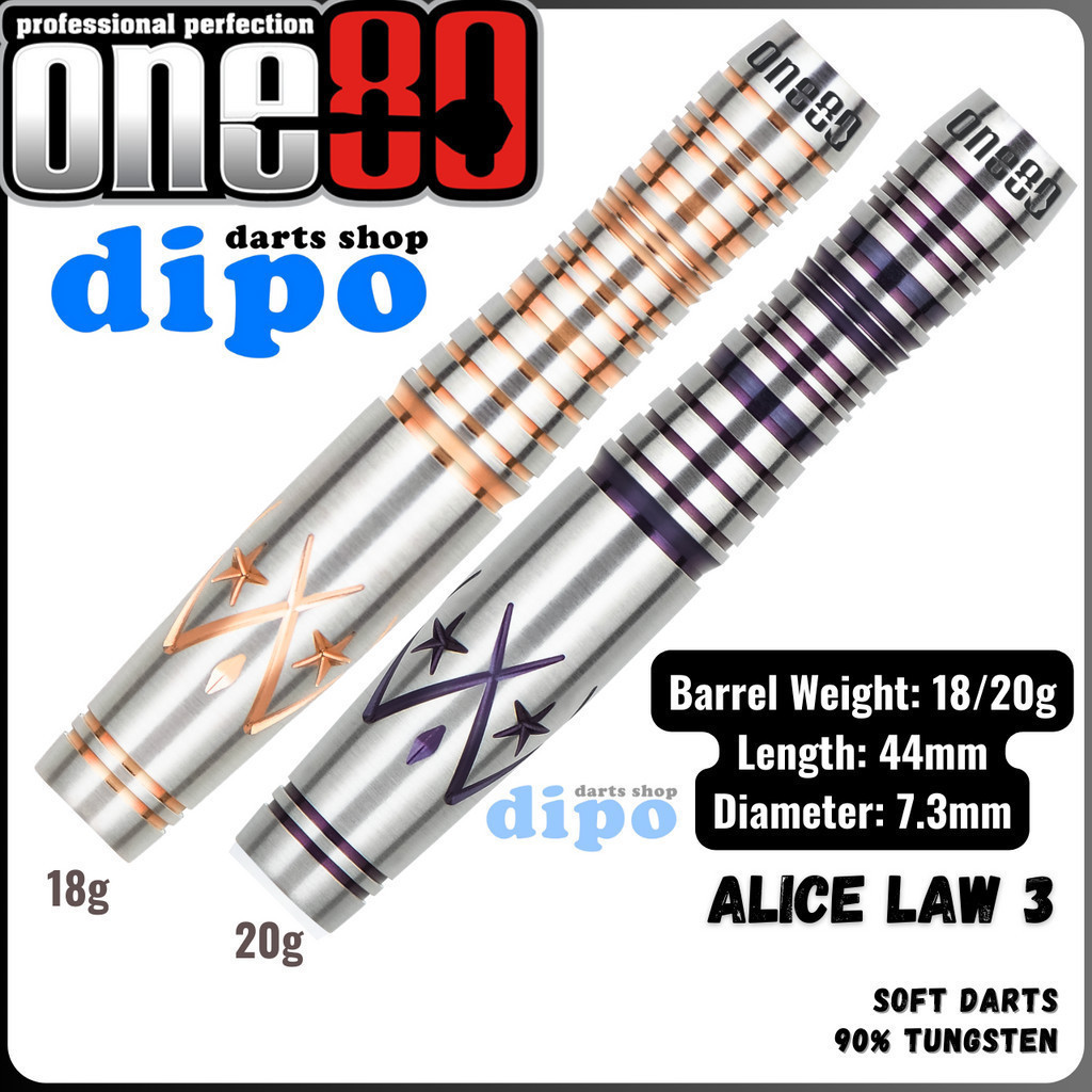 ダーツ】Alice Law ver.3 2BA 18g Rose Gold（ONE80 Alice Law 3