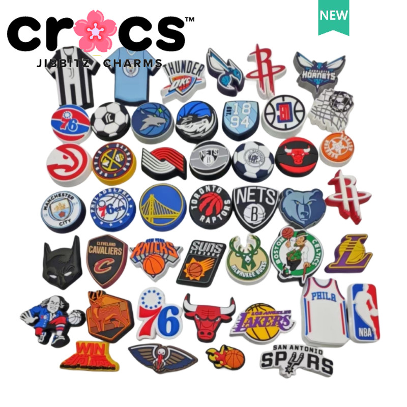 NBA jibbitz cross 鞋扣 NBA卡通 DIY charms button | Shopee Malaysia