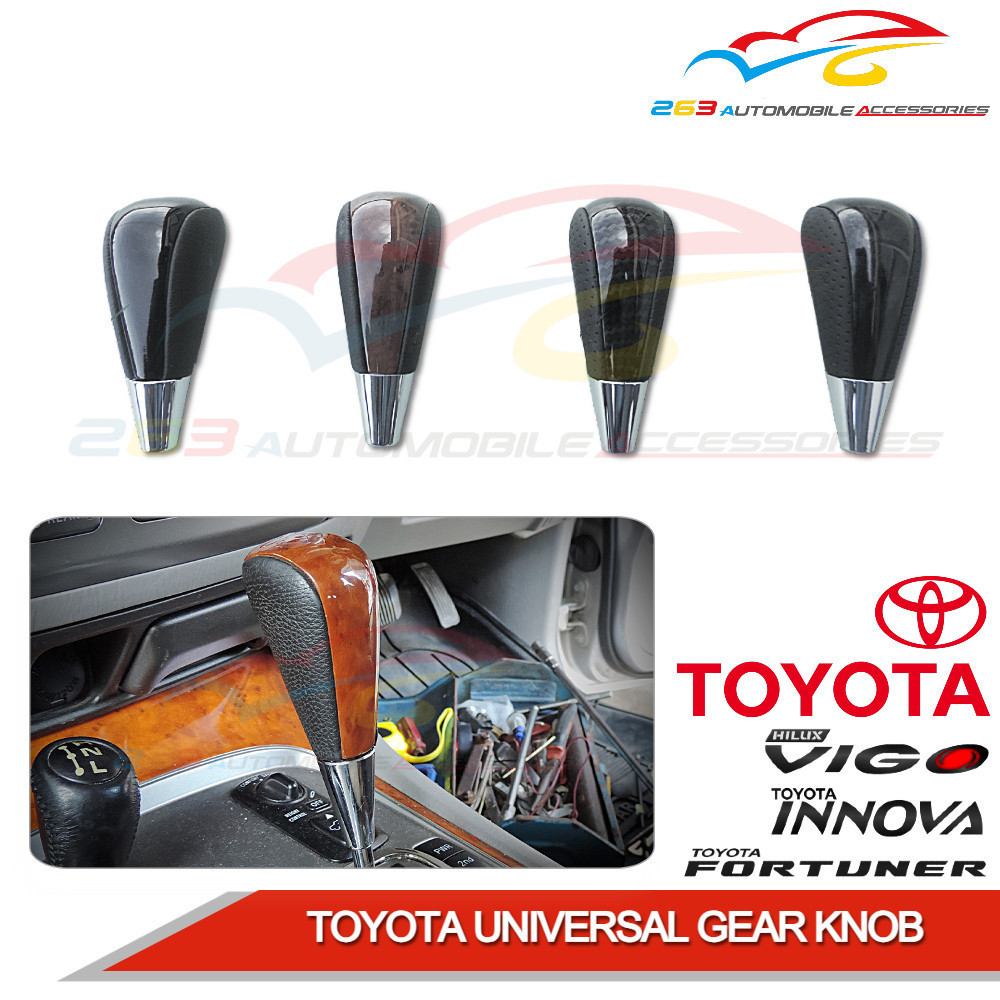 TOYOTA UNIVERSAL GEAR KNOB (BLACK / WOOD / CARBON / BLACK WOOD) INNOVA