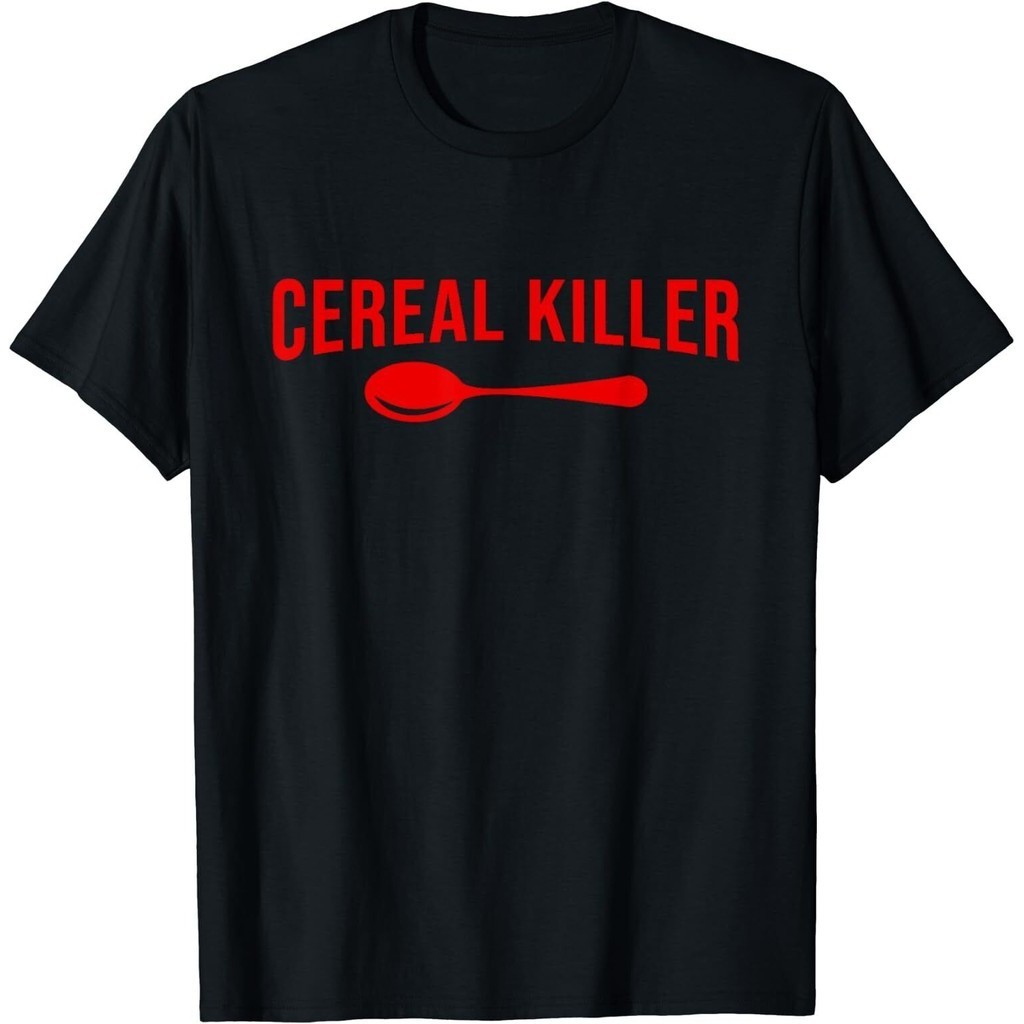 Funny Cereal Killer Spoon Breakfast Humor Horror T-Shirt | Shopee Malaysia