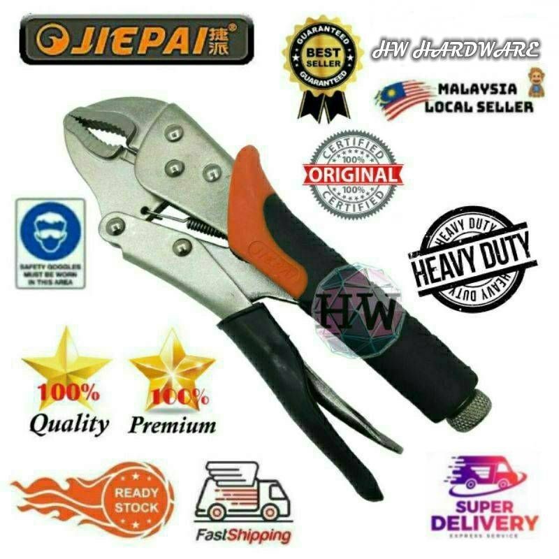 [100% ORIGINAL] JIEPAI 10” HEAVY DUTY VISE GRIP LOCK PLIER WITH RUBBER ...