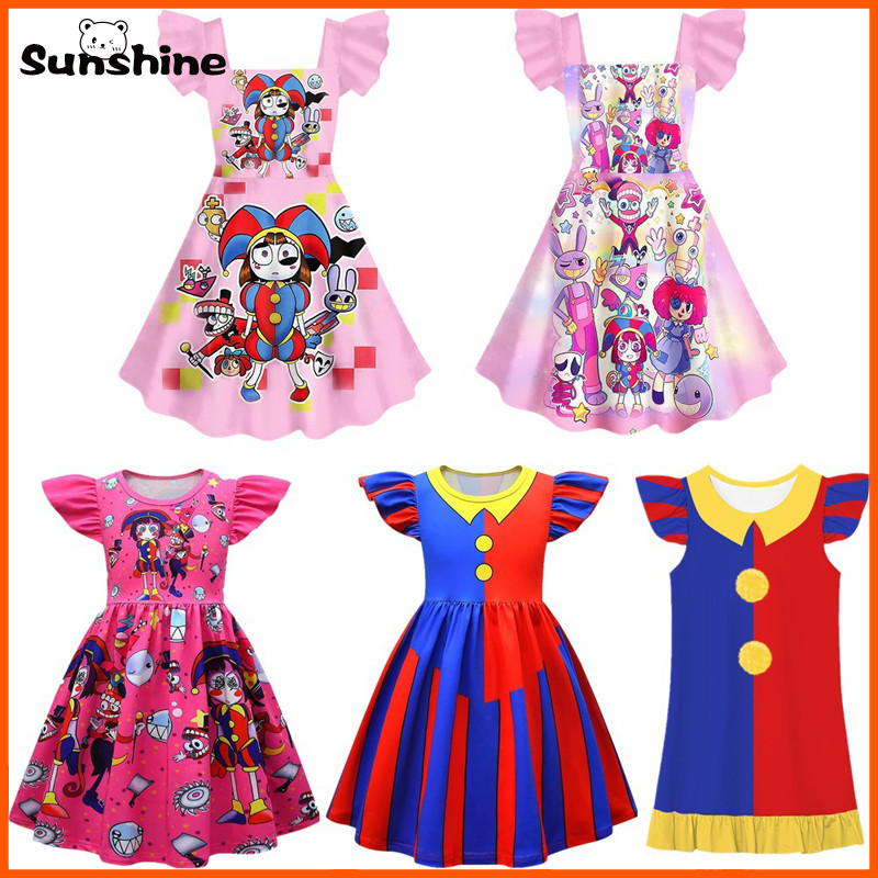 The Amazing Digital Circus Kids Cartoon Cosplay Costume Dresses Baby ...