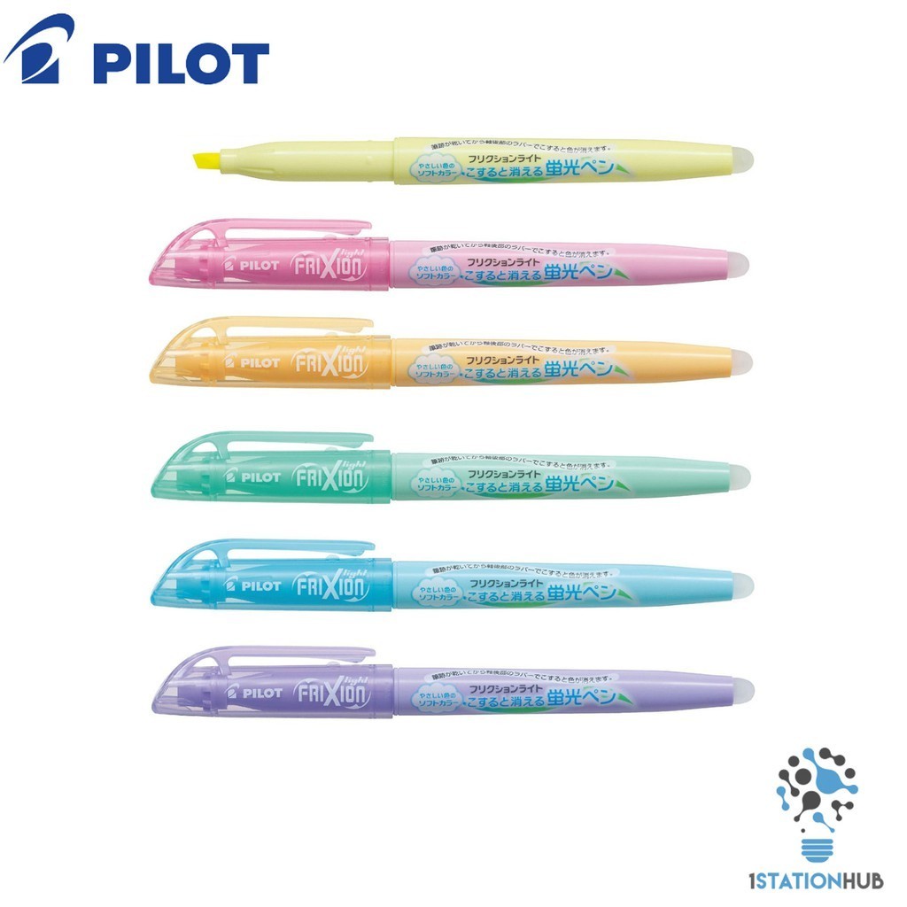 Pilot Frixion Soft Light Pastel Colour Erasable Highlighter | Home ...