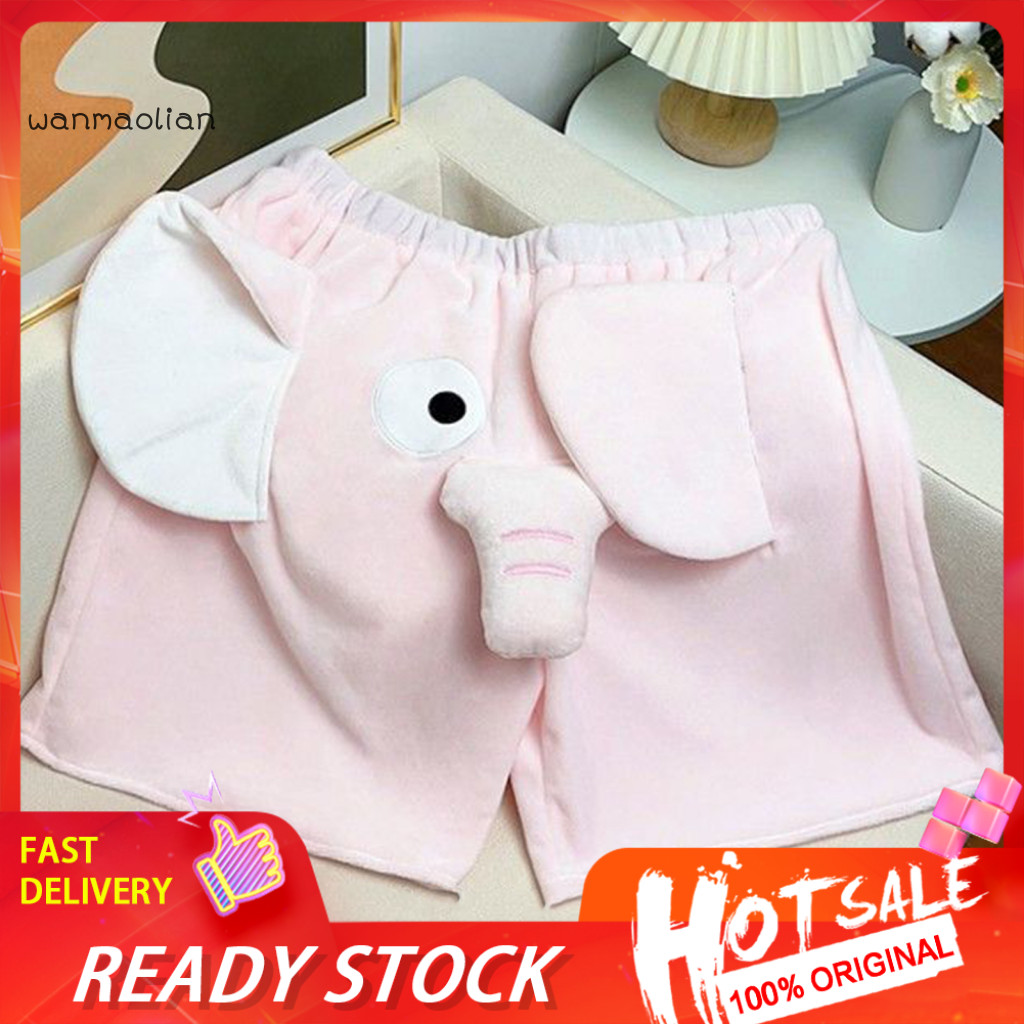 Pyjama Shorts 3d Ears Trunk Cartoon Lovely Elephant Loose Casual