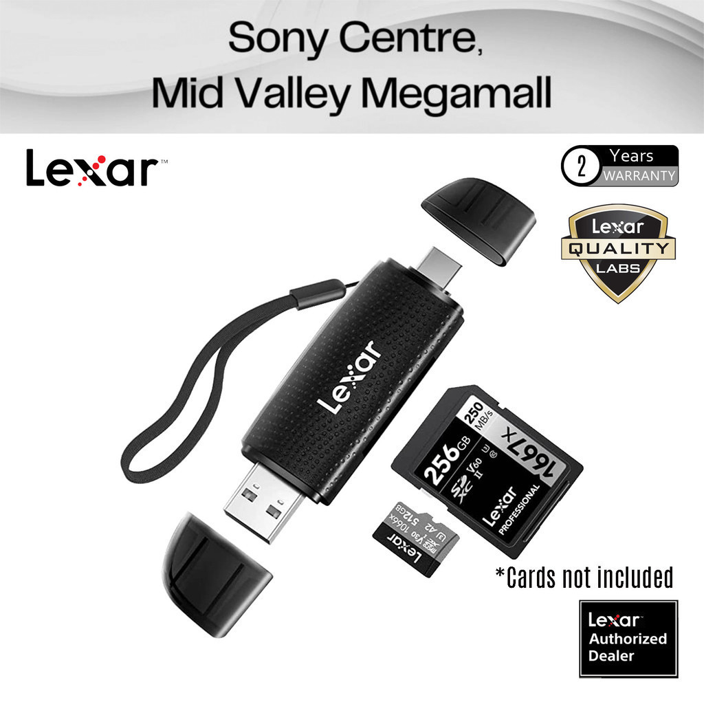 Lexar RW310 Dual-Slot USB-A/C Card Reader with USB 3.2 Gen 1 for SD ...