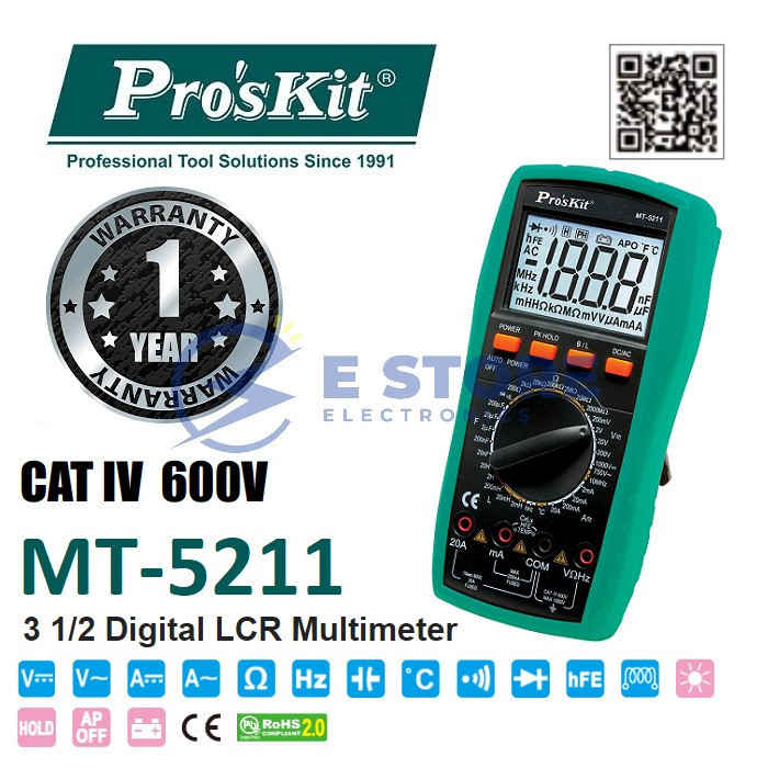 Pro'sKit MT-5211 3½ Digital LCR Multimeter (Taiwan) | Shopee Malaysia