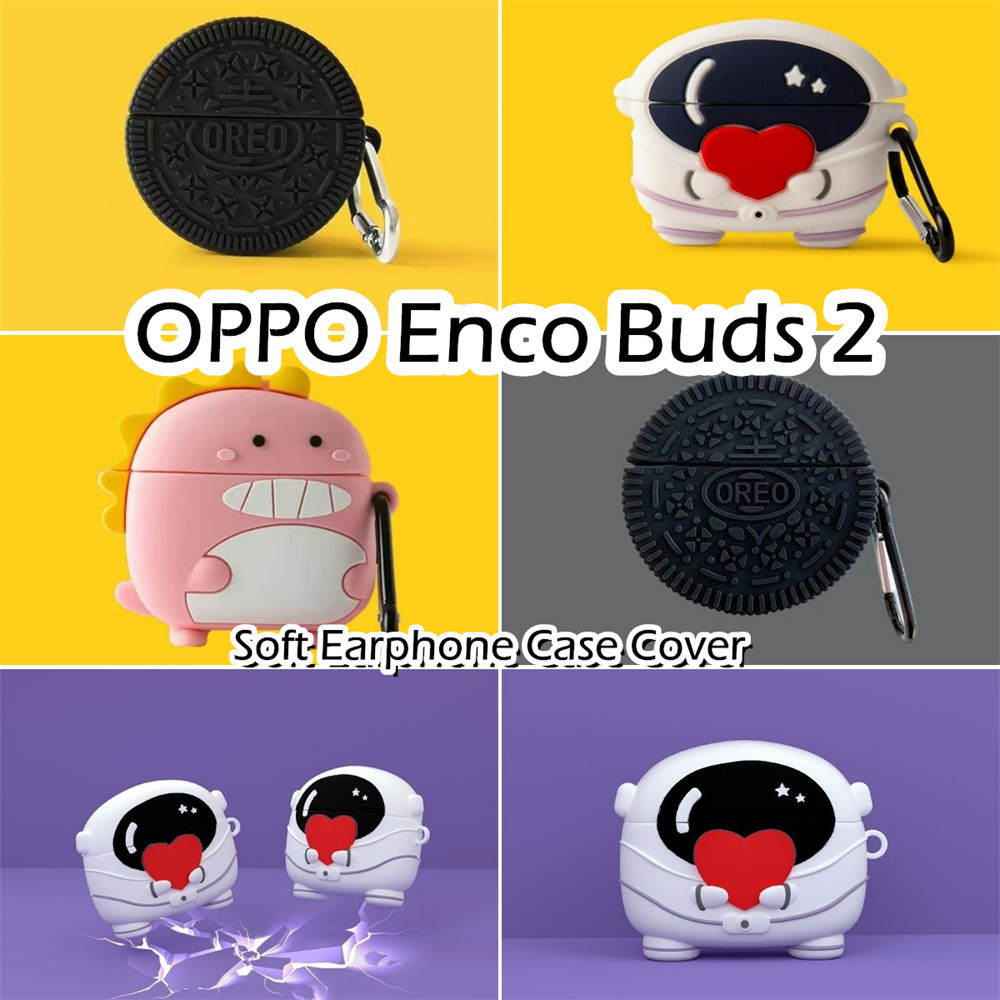 【hot Sale】for Oppo Enco Buds 2 Case Creative Cartoon Soft Silicone Earphone Case Casing Cover No 3893