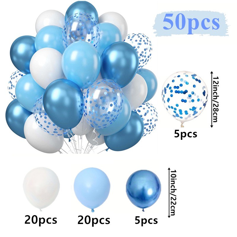 Boss Baby Theme Blue White Latex Balloon Garland Arch Kit with Baby ...