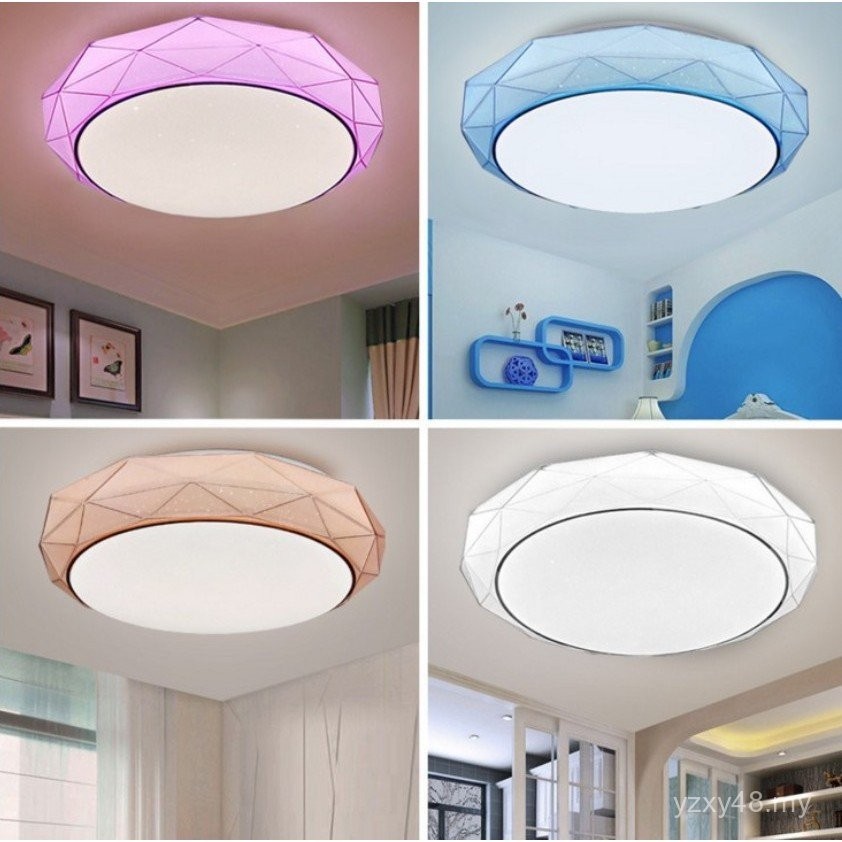 Lampu Siling LED Personaliti Kreatif Lampu Bilik Bulat Berlian Ruang ...