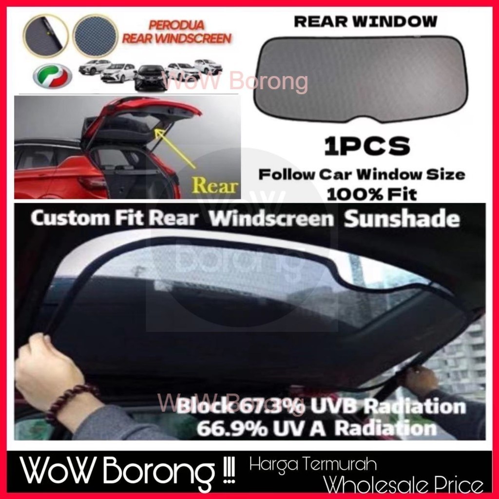 OEM Fit Rear Windscreen Car Sunshade Cermin besar sunshade Proton ...