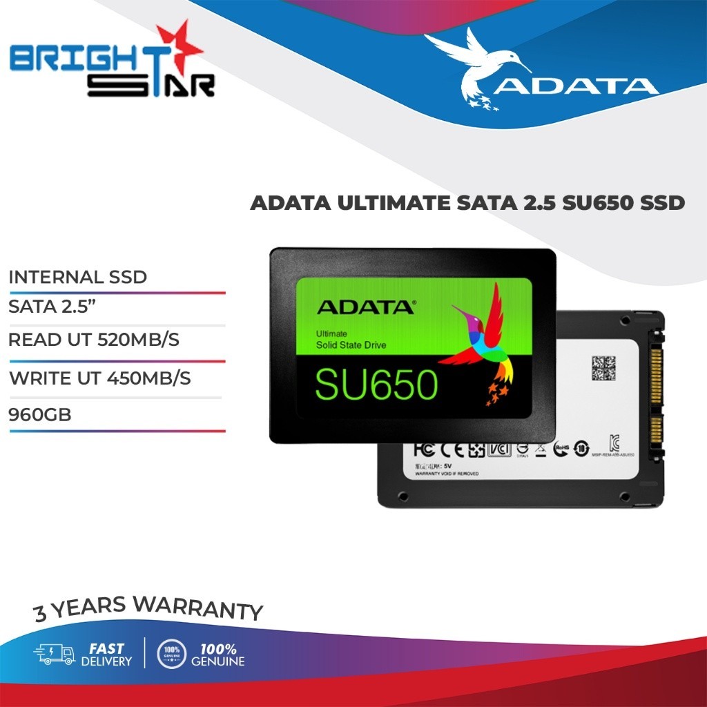 ADATA ULTIMATE SU650 2.5" (120GB/240GB/256GB/480GB/512GB/960GB ...