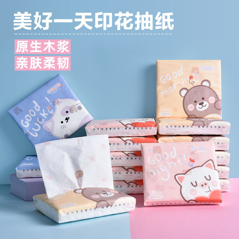 Sunde Cartoon Printed Paper Towel Portable Small Bag Removable Toilet ...