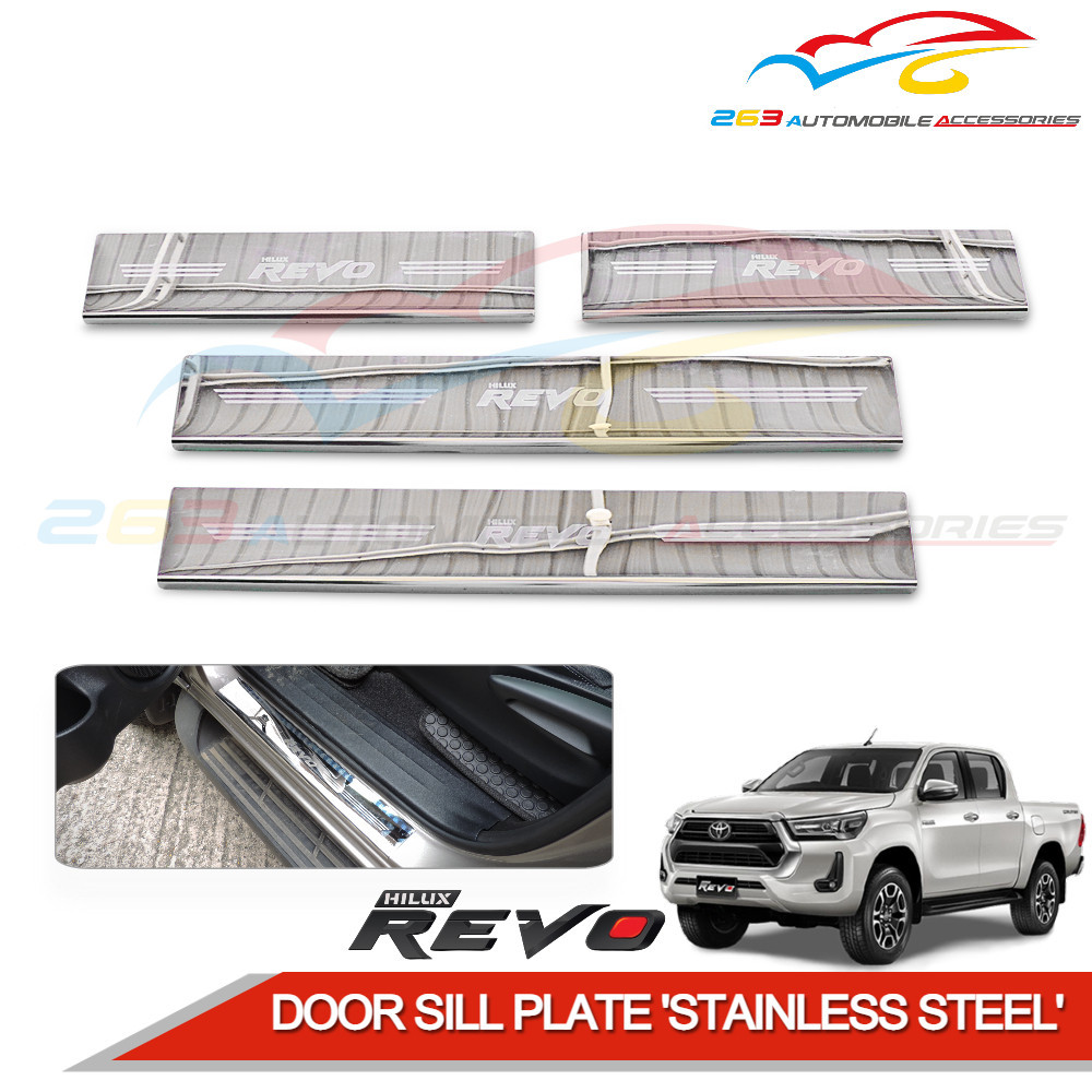 TOYOTA HILUX REVO ROCCO ROGUE 2016PRESENT DOOR SILL PLATE 'STAINLESS