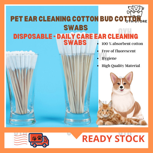 Photo inspiration: Fresh Look at Cotton Buds Cat Dog Disposable Pet Cleaning Cotton Swabs Long