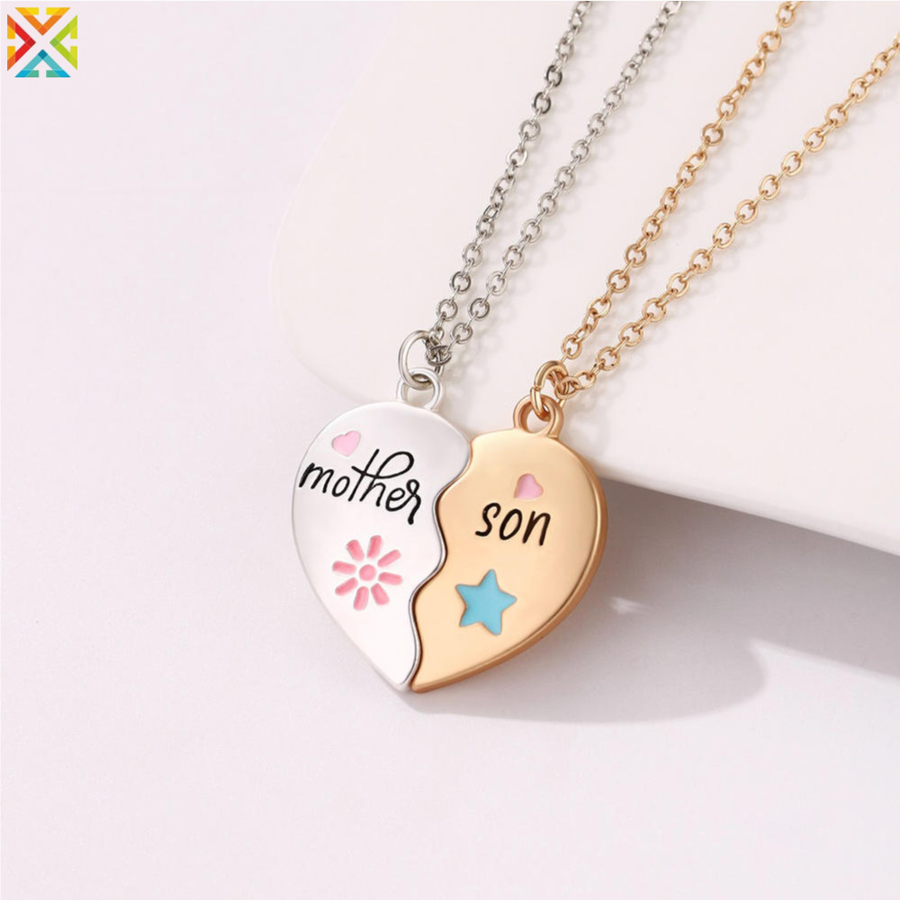 Mother s Day Parent Child Necklace Mom Son Necklace Set Alloy Oil Drip Magnetic Necklace Gift Shopee Malaysia