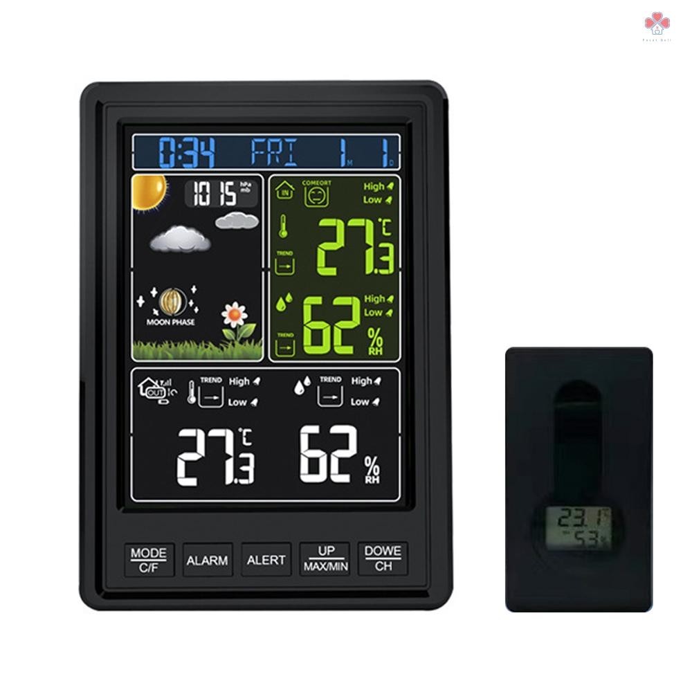 Multifunctional Weather Station Indoor/Outdoor Wireless Thermometer ...