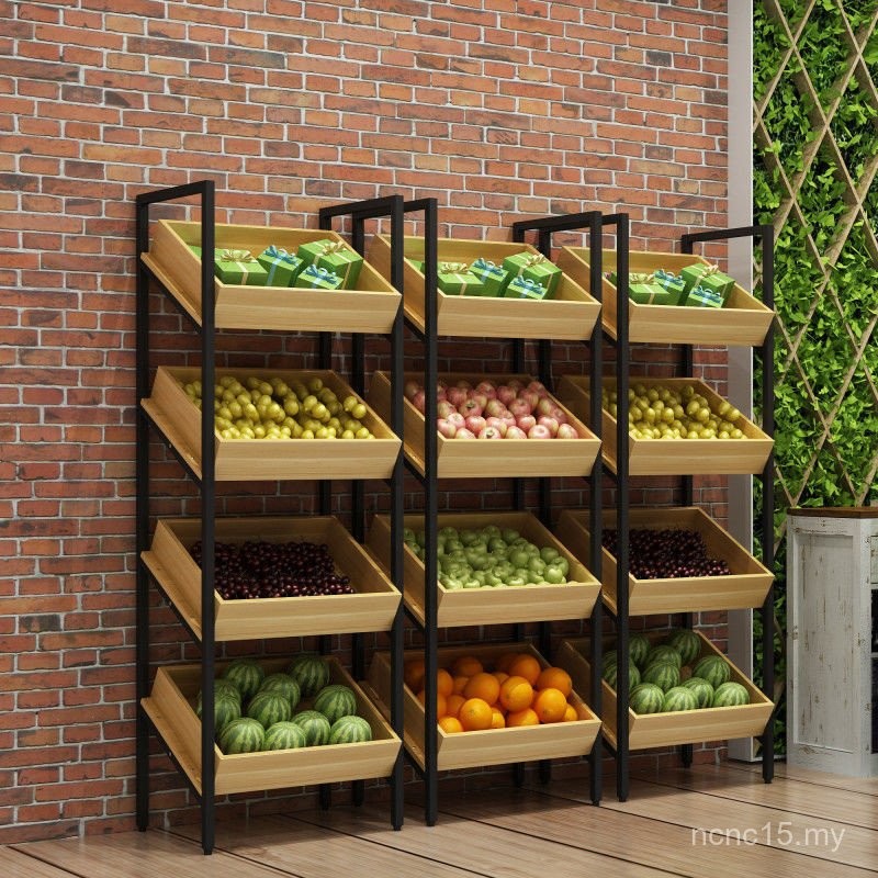 Fruit Vegetable Rack Snack Display Rack Supermarket Multi-Layer Fruit ...