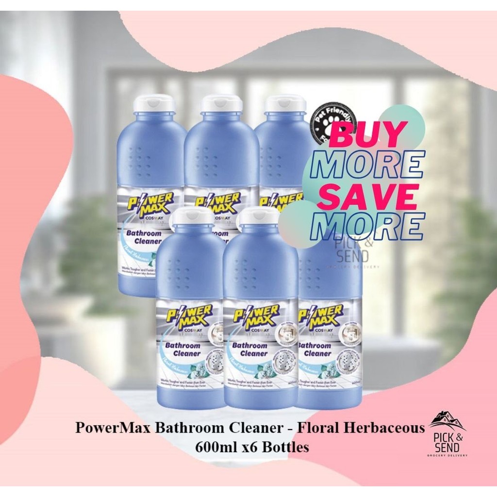 Cosway PowerMax Bathroom Cleaner - Floral Herbaceous (0898N) x6 bottles ...