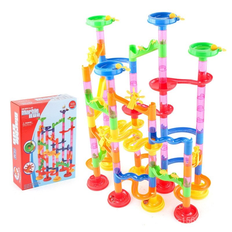 New Style Children's Educational Toys Ejection Variety Slide Building ...