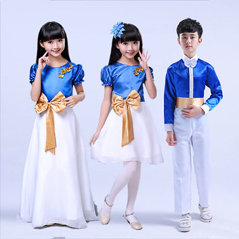 British School Uniform Kindergarten Uniform Wear Kids Primary School Wear Students Children Chorus Costume 5pcs Set