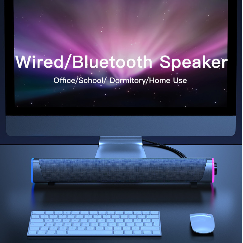 4D Computer Speaker Bar Stereo Sound Subwoofer Bluetooth Speaker For ...