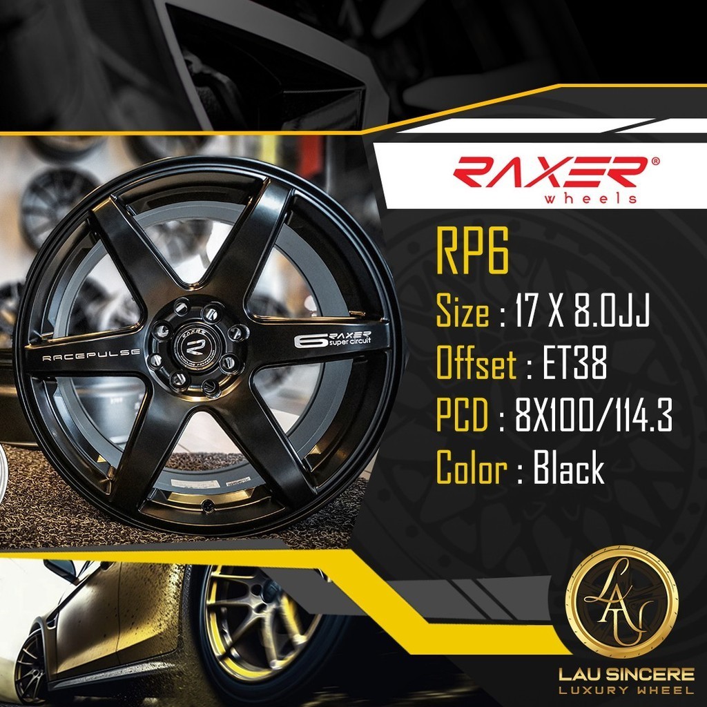 Raxer RP6 17 X 8.0JJ 8X100/114.3 Black | Shopee Malaysia