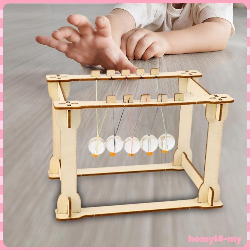 [HomyldfMY] Newton's Cradle DIY Wood for Kids Newton's Pendulum ...