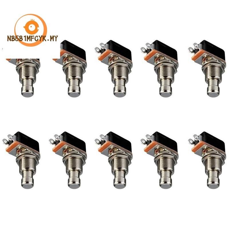 Foot Switch Guitariste - Pédale Stomp Momentary SPST Pour Guitare Électrique - Commutation Douce Noir/Argent