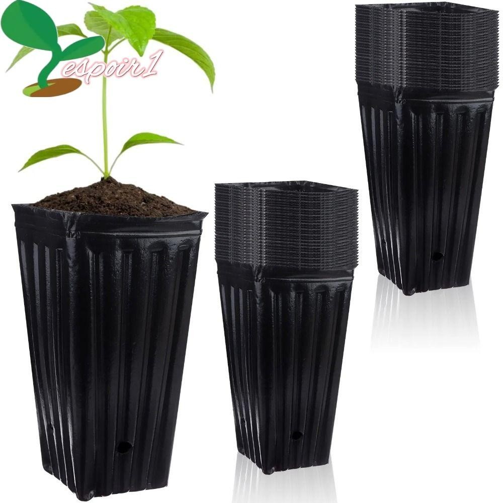 ESPOIR 10/20Pcs Deep Nursery Treepots, Vegetable Plastic Tall Tree Pots ...