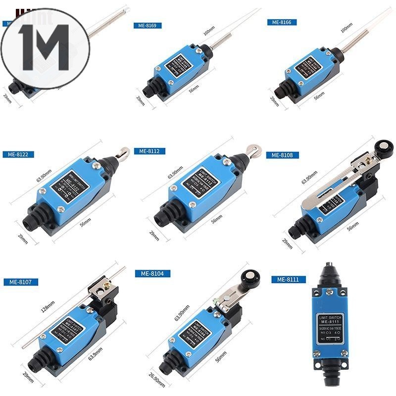 ME-8107 Limit Switch Roller Position Switch – Momentary DPST 250V AC 1NC + 1NO