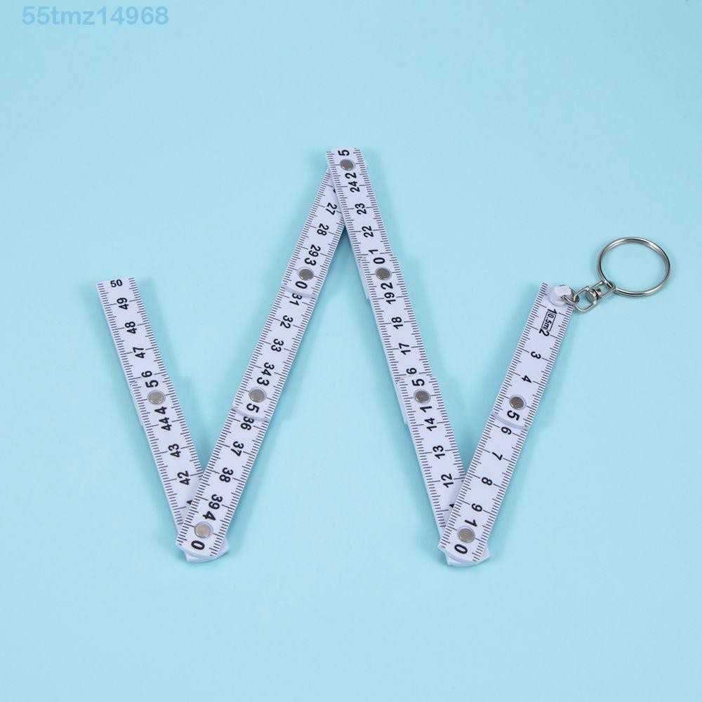 TMZ1 Measuring Tool Plastic 50cm Key Finder Ruler Tape Fold Key Chains ...