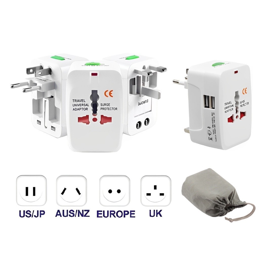 (FREE POUCH) Universal Travel Adapter Plug Socket For CN/EU/UK China ...