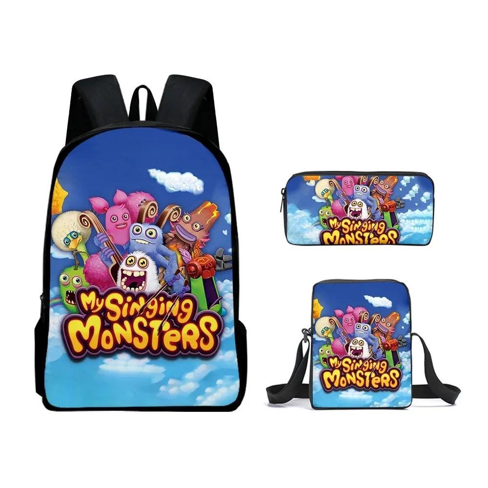 3PC-SET My Singing Monsters Monster Concert School Bag Backpack ...