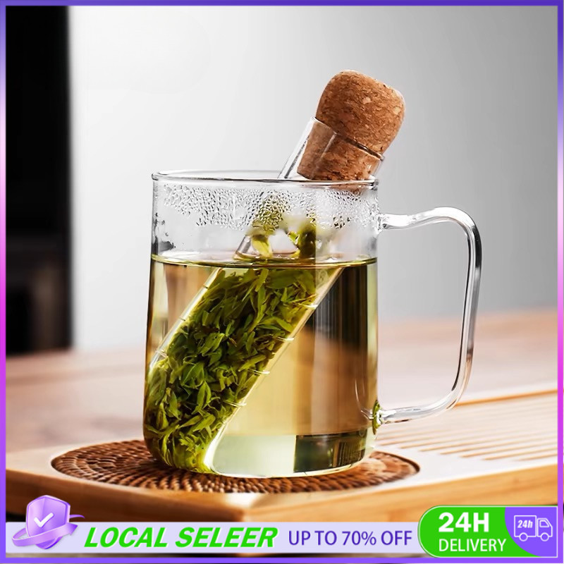 Tea Filter Glass Tube Filter Pipe Heat Resistant Glass Strainer ...
