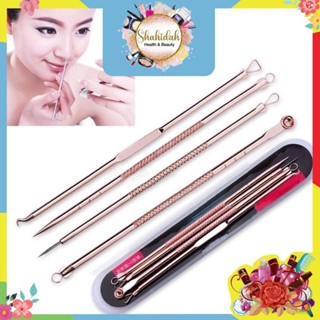 4Pcs/Set Stainless Steel Blackhead Remover Removal Tool Kit Face Cleaning  Whitehead Pimple Spot Comedone Acne Extractor