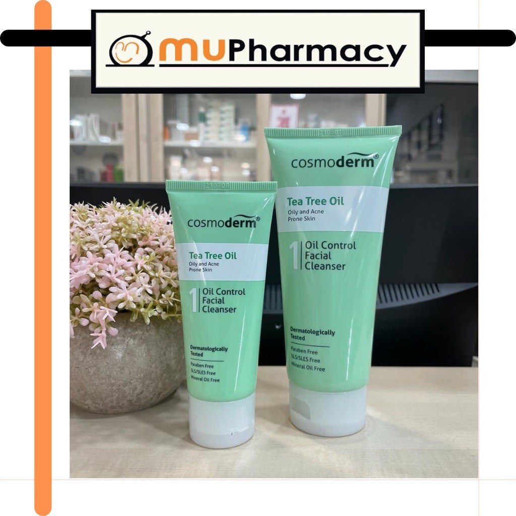 Cosmoderm Tea Tree Oil Oil Control Facial Cleanser 125 Ml Exp 0224 Shopee Malaysia 6353