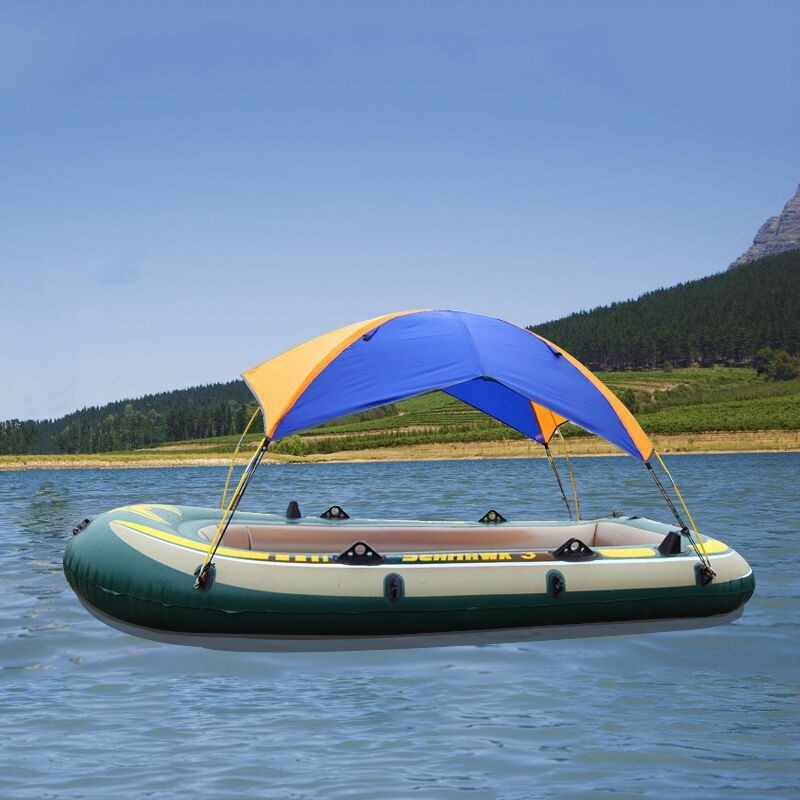 Inflatable Boat Awnings Tarp Tent Easy Setup Hovercraft Sun Shelter