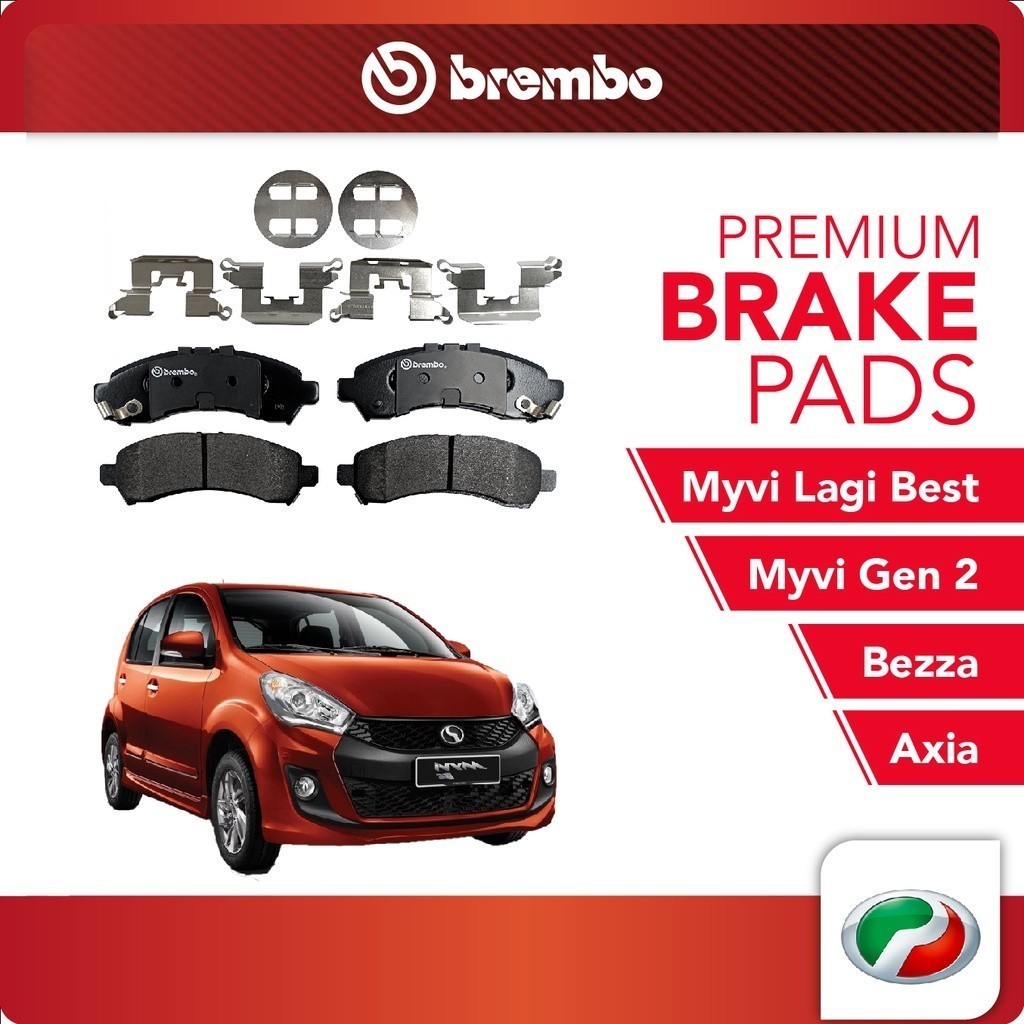 BREMBO Front Brake Pads (1 set) For Perodua Myvi 2nd Gen | Lagi Best ...