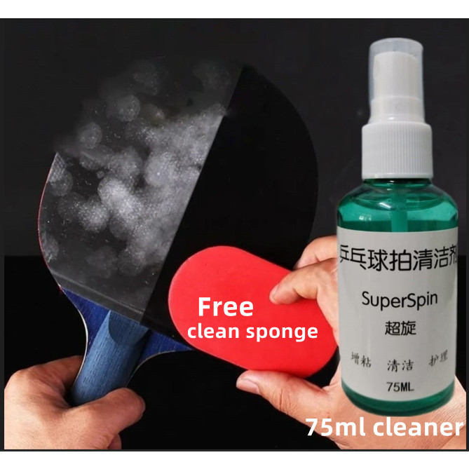 (Ready stock)SuperSpin超旋 Table Tennis Rubber Cleaner 75ml free Cleaning