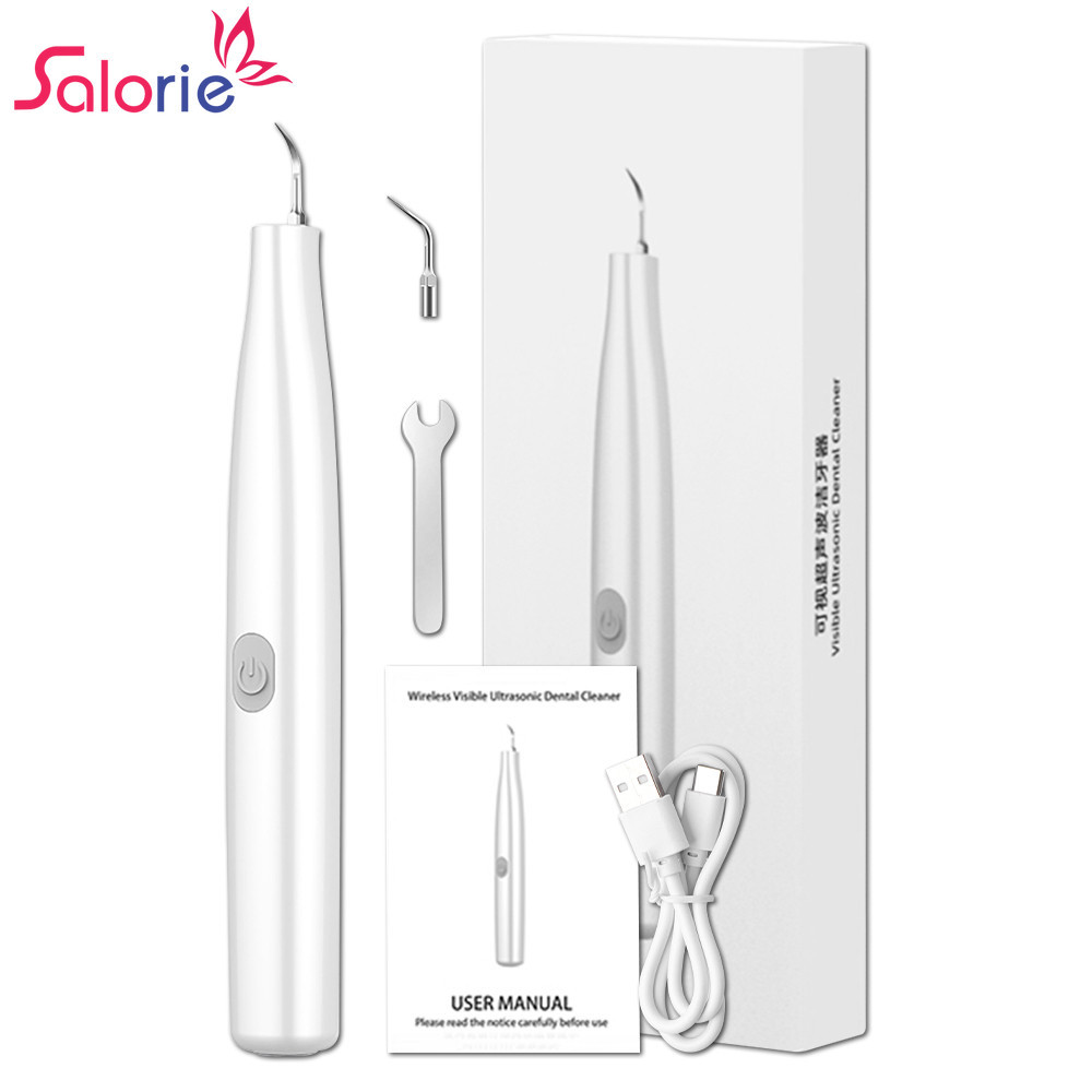 Salorie Visual Tooth Cleaner Ultrasonic Tartar Remover Smart Ultrasonic Teeth Cleaner Tartar