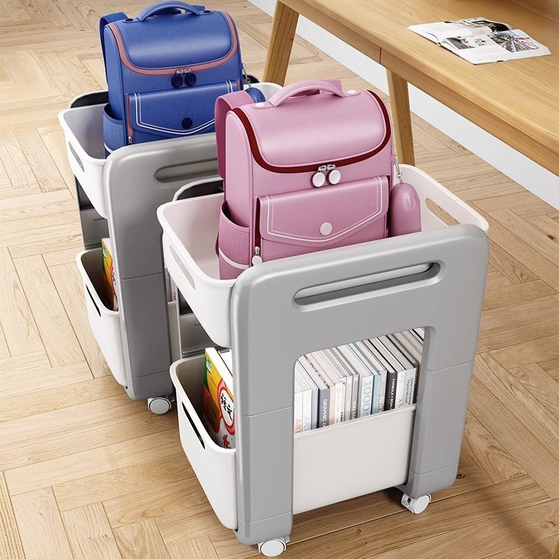 Storage shelves Floor-to-ceiling multi-layer trolley Students put ...