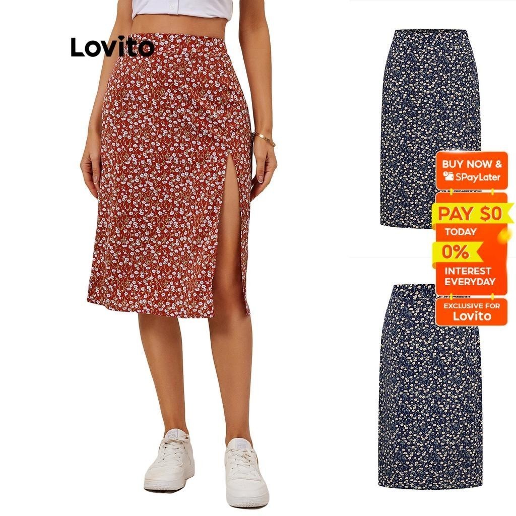 Floral skirt clearance shopee