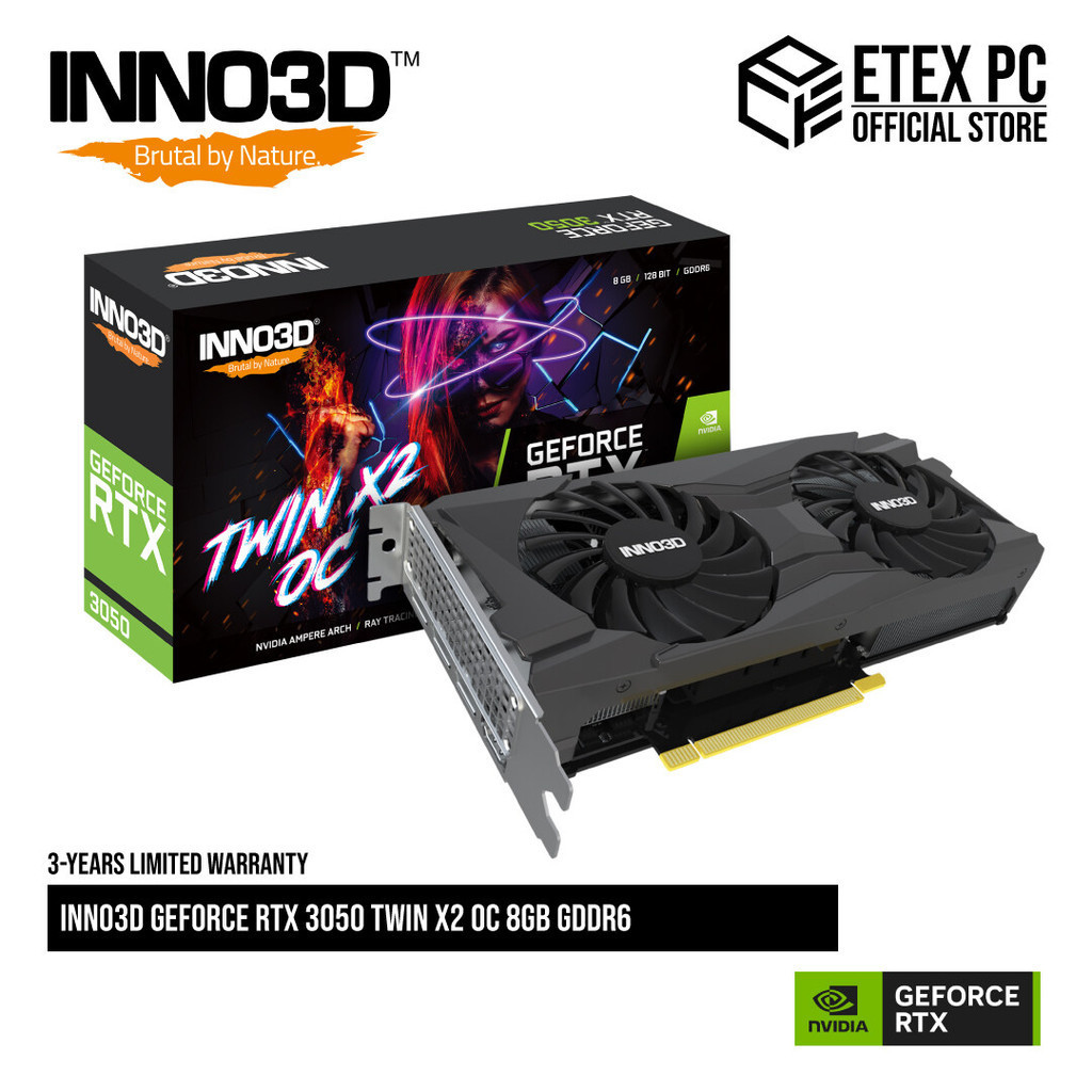 INNO3D GeForce RTX 3050 Twin X2 OC 8GB GDDR6 | Shopee Malaysia