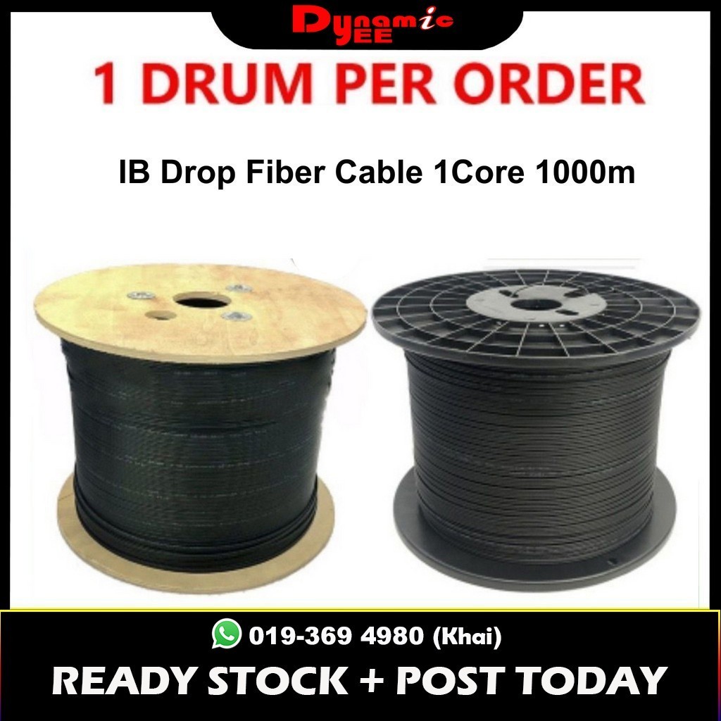 FTTH Outdoor IB Drop Fiber Cable 1Core 1000m (KFRP)GJYXFCH-1B6a2 G657A2 ...
