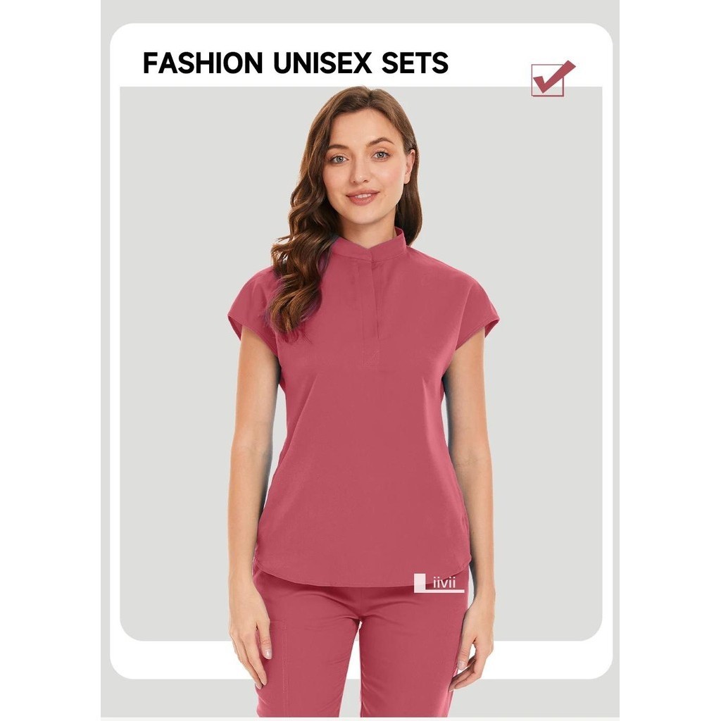 Nurse Uniform 13 Colors Medical Scrubs Suit Hospital Work Set Surgery ...