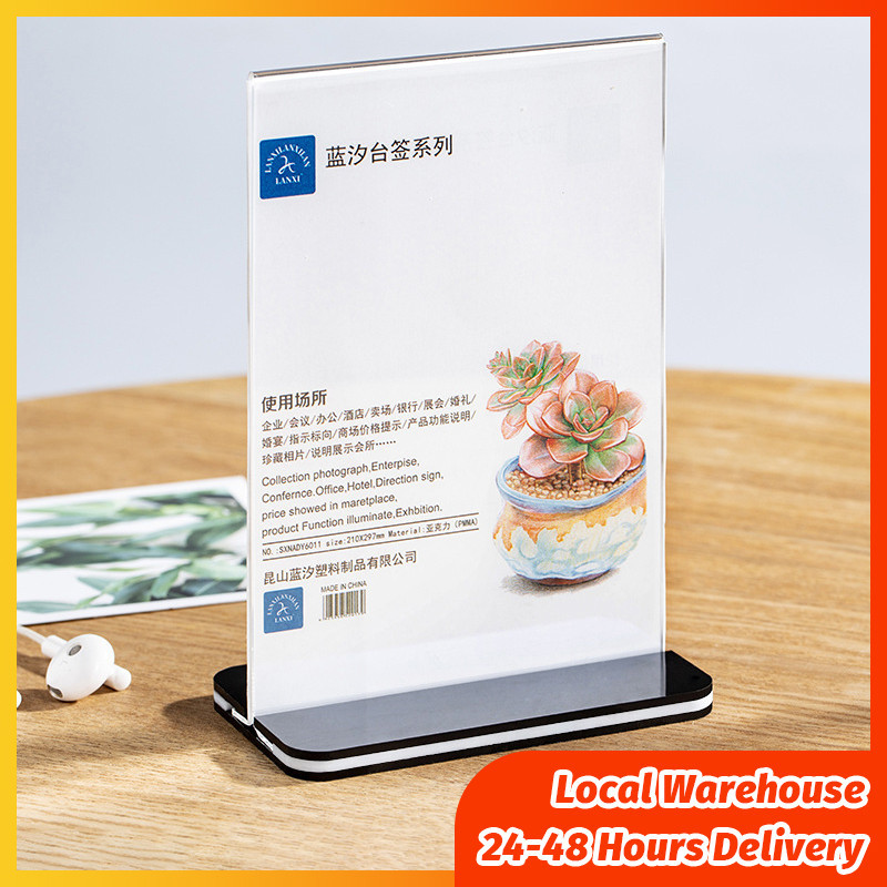 T-Shape Card Display Stand I T Shape Card Display Holder Acrylic ...